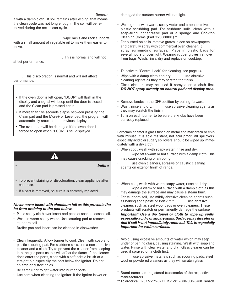 Cleaning procedures, Caution | Maytag 8113P645-60 User Manual | Page 7 / 68