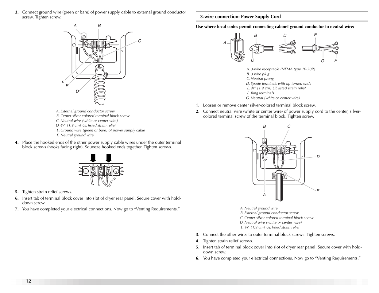 Maytag ELECTRIC DYER User Manual | Page 12 / 72