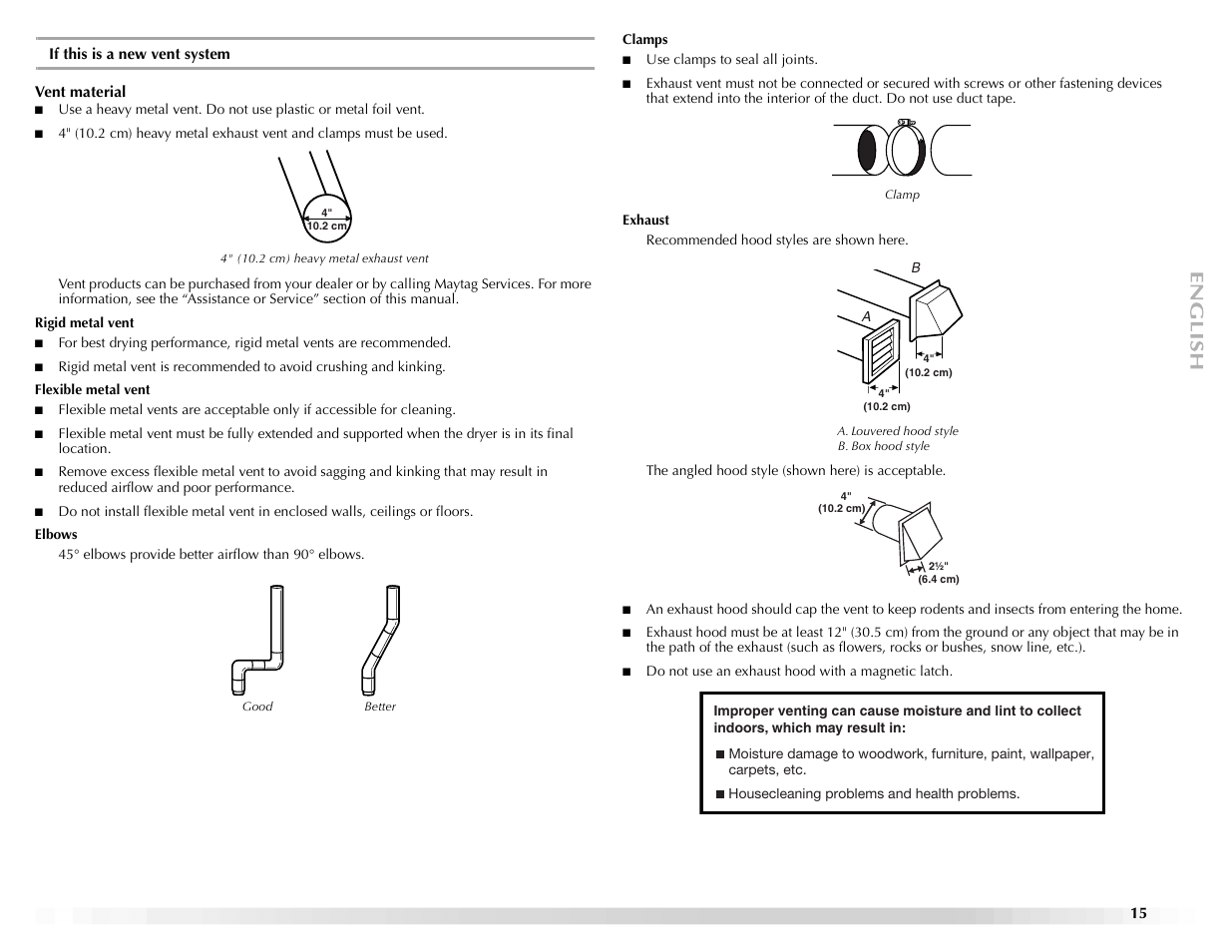 Maytag ELECTRIC DYER User Manual | Page 15 / 72