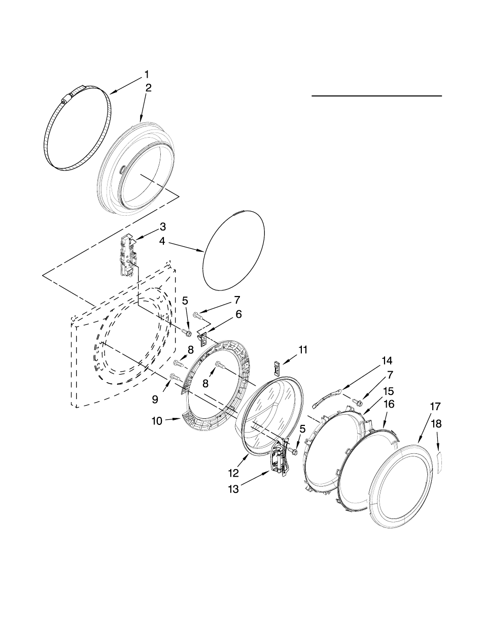 Door and latch, Door and latch parts | Maytag W10233434 User Manual | Page 3 / 10