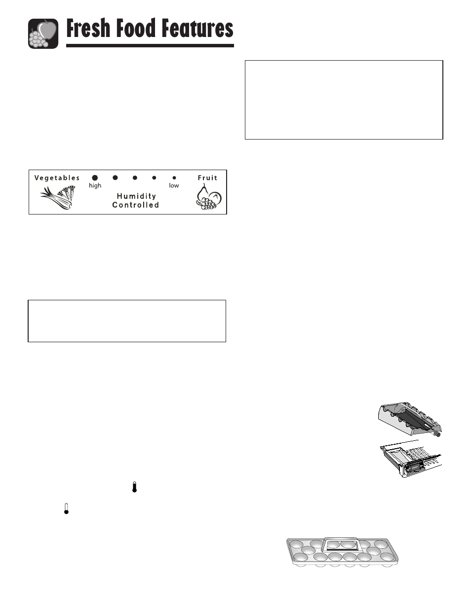 Fresh food features, Accessories | Maytag G32026PExx User Manual | Page 12 / 22