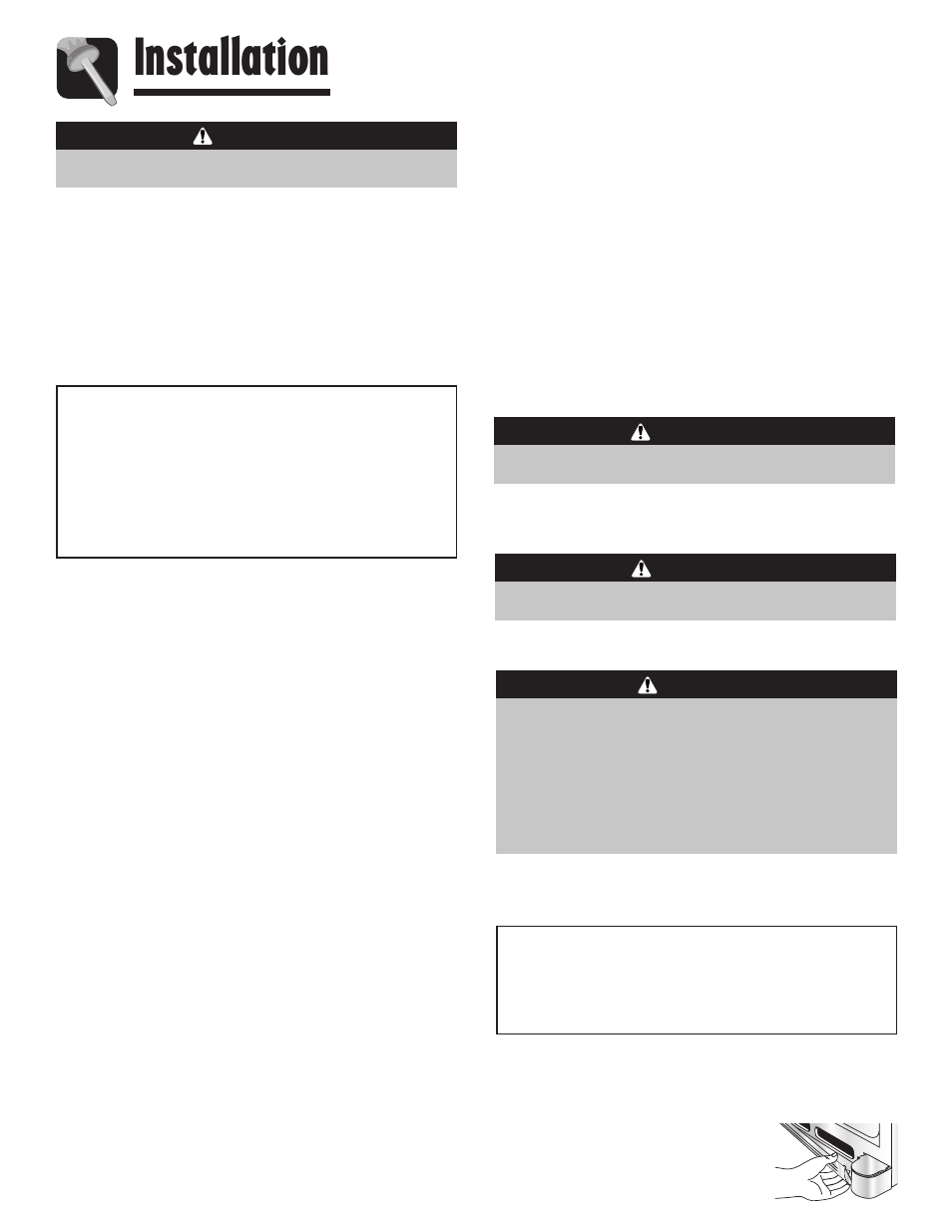 Installation, Measuring the opening, Transporting your refrigerator | Leveling, How to remove and replace door and hinges, How to connect the water supply, Location | Maytag G32026PExx User Manual | Page 4 / 22