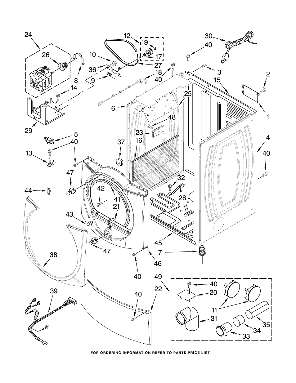 Cabinet, Cabinet parts | Maytag W10303330 User Manual | Page 3 / 10