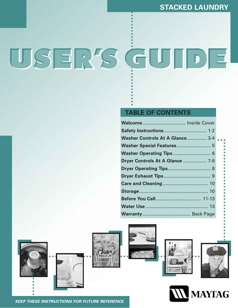 Maytag Stacked Laundry User Manual | 16 pages