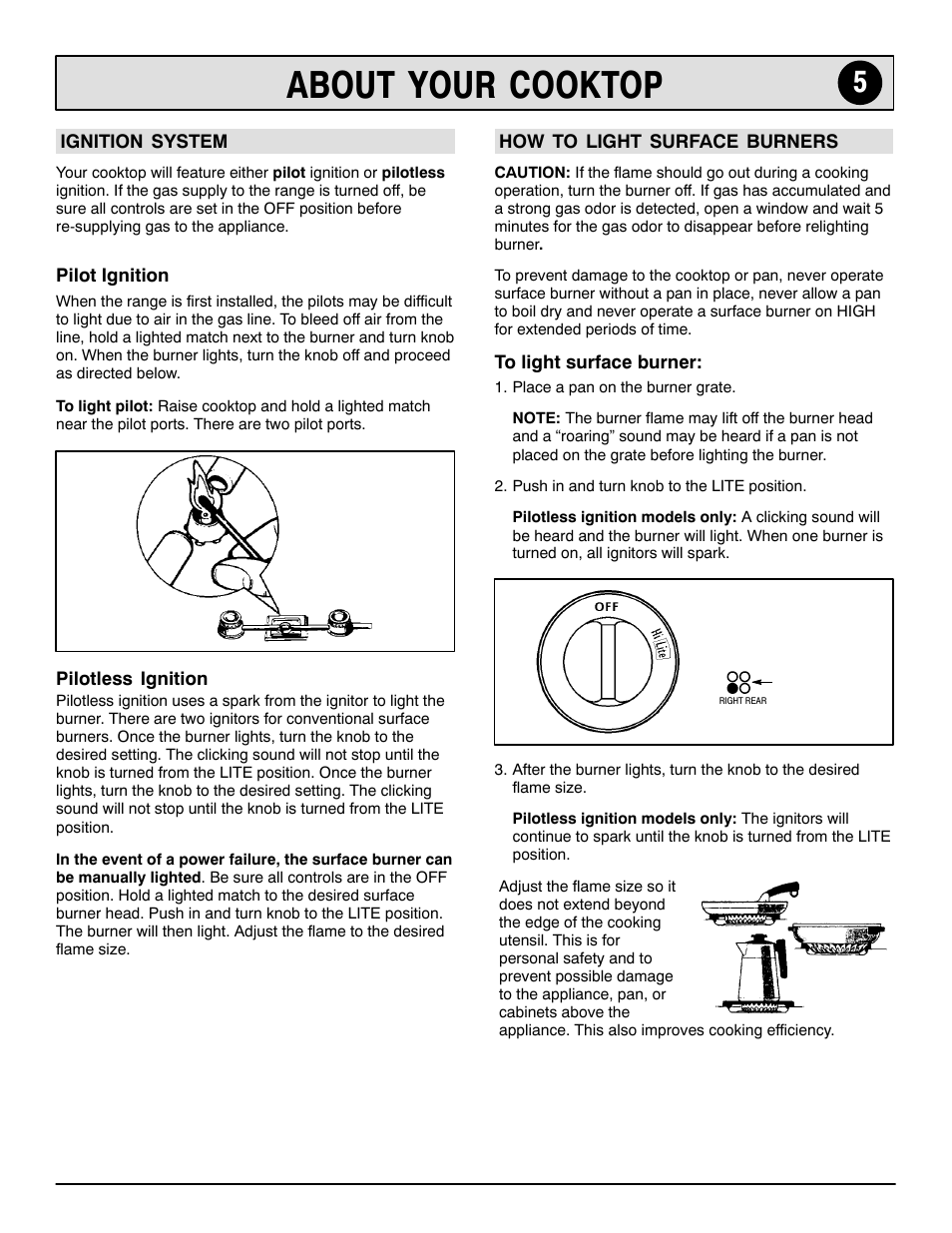 About your cooktop | Maytag 8113P644-60 User Manual | Page 5 / 16