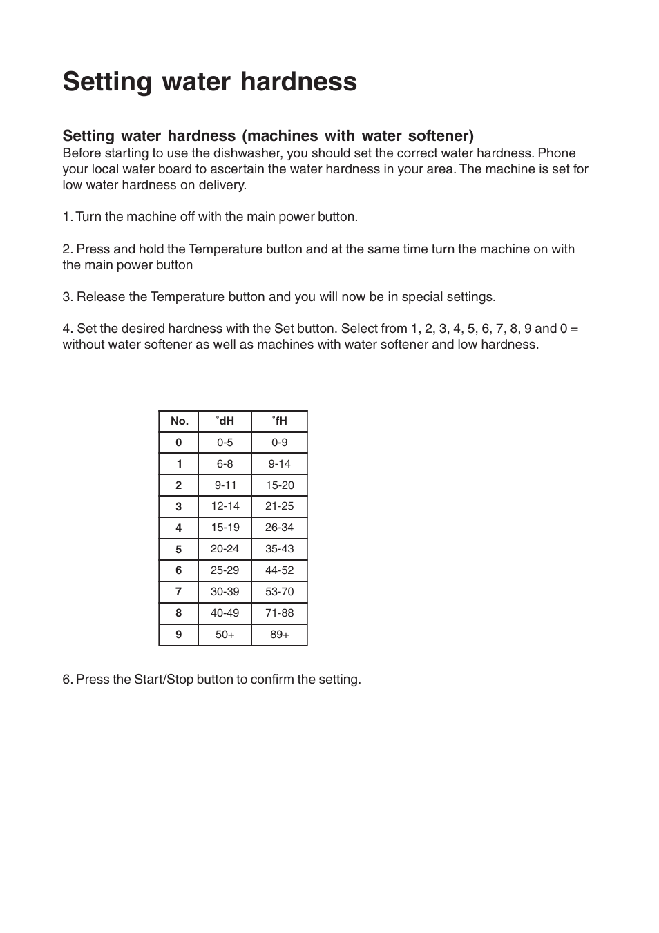 Setting water hardness | Maytag 860S User Manual | Page 34 / 40