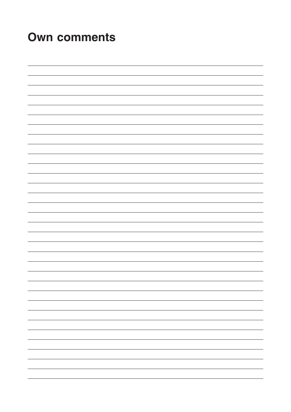 Own comments | Maytag 860S User Manual | Page 36 / 40