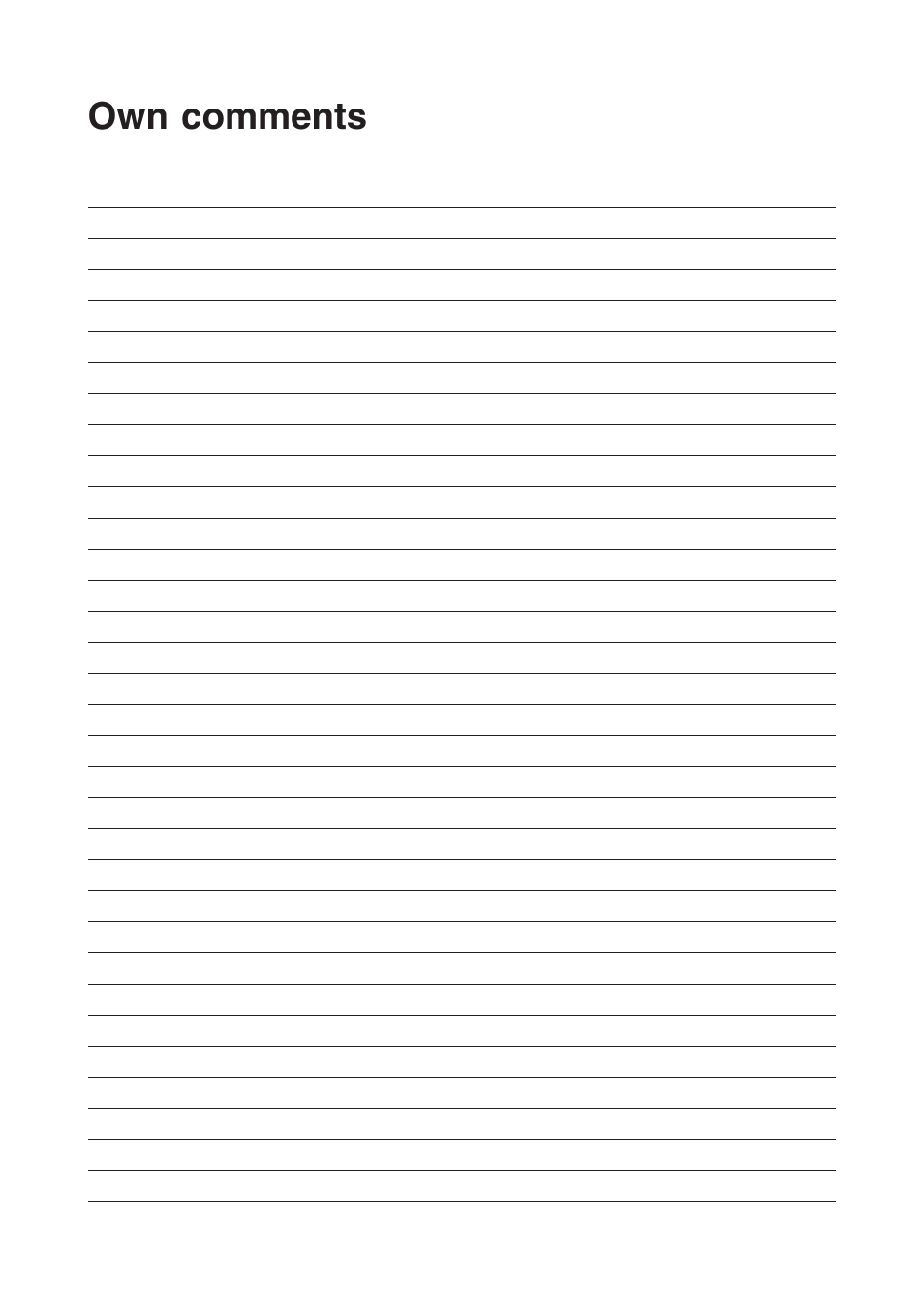 Own comments | Maytag 860S User Manual | Page 38 / 40