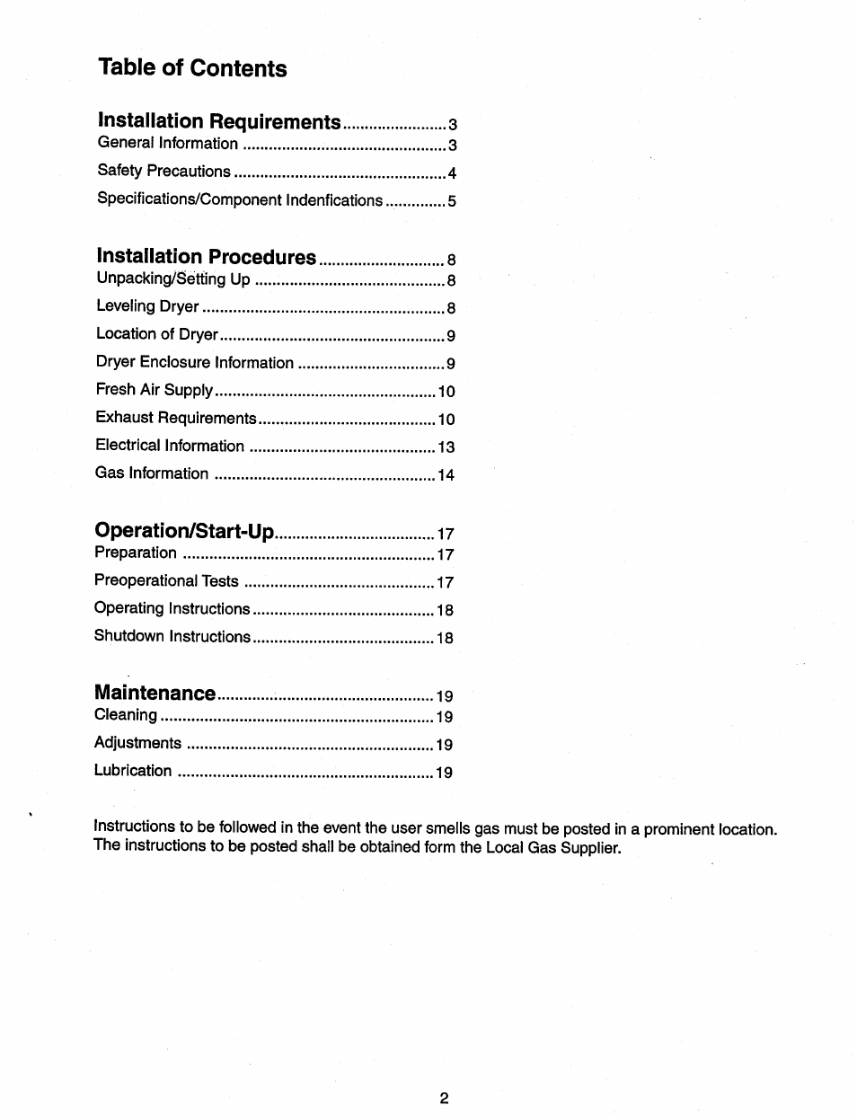 Maytag MDG120 User Manual | Page 2 / 20