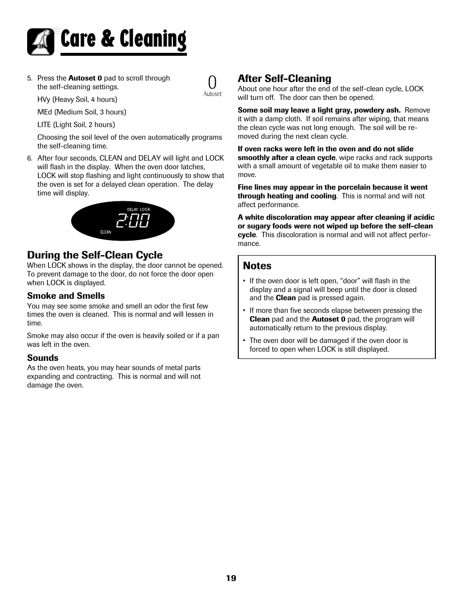 Care & cleaning, After self-cleaning, During the self-clean cycle | Maytag MGS5875BDW User Manual | Page 20 / 84