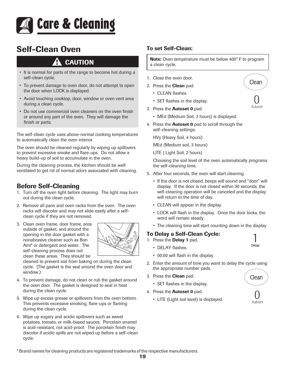 Care & cleaning, Self-clean oven, Caution | Before self-cleaning | Maytag MER5875RAF User Manual | Page 20 / 84