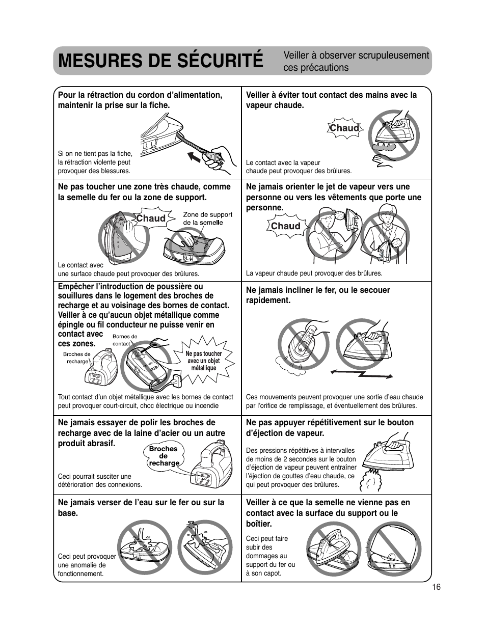 Mesures de sécurité | Maytag MLI7500AAW User Manual | Page 17 / 44