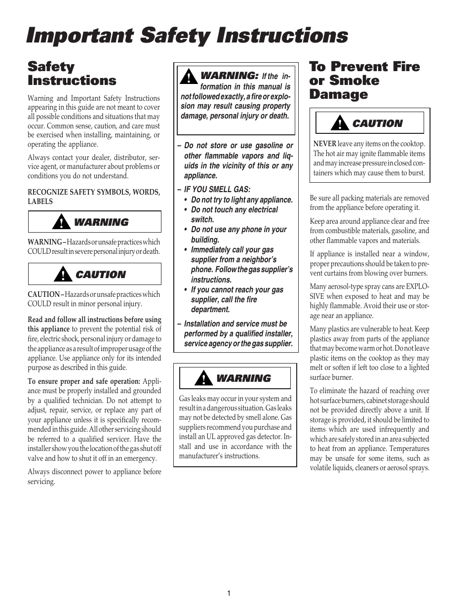 Important safety instructions, Safety instructions | Maytag MGC4436BDB User Manual | Page 2 / 28