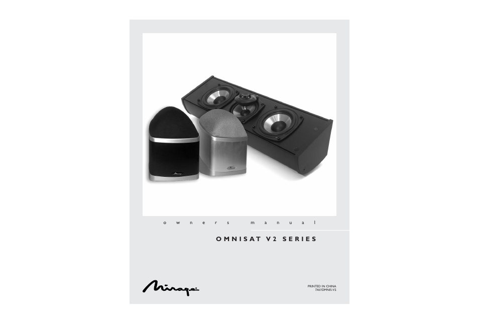 Mirage Loudspeakers OMNISAT V2 User Manual | 8 pages