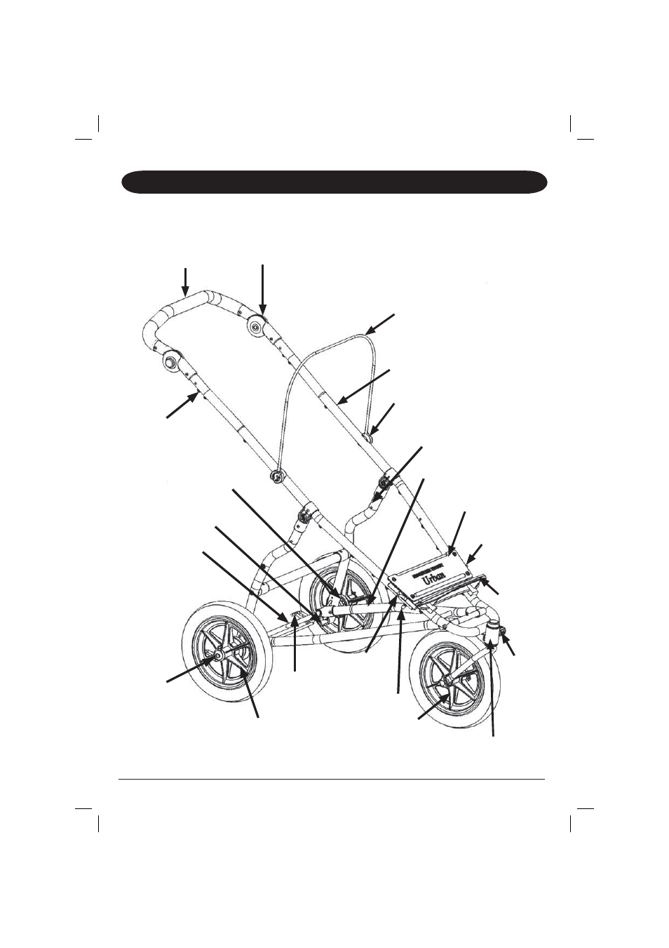 Parts of stroller frame | Mountain Buggy Terrain Double-T2204 User Manual | Page 8 / 11
