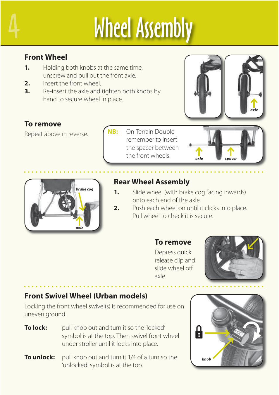 Wheel assembly | Mountain Buggy Buggy Range Outside Cove User Manual | Page 6 / 89