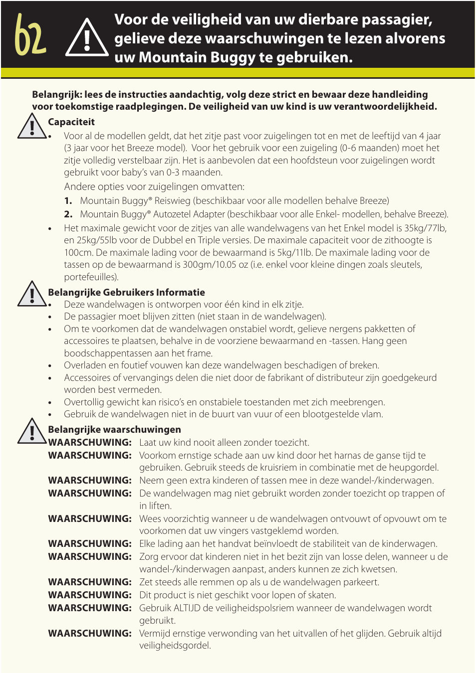 Mountain Buggy Buggy Range Outside Cove User Manual | Page 64 / 89