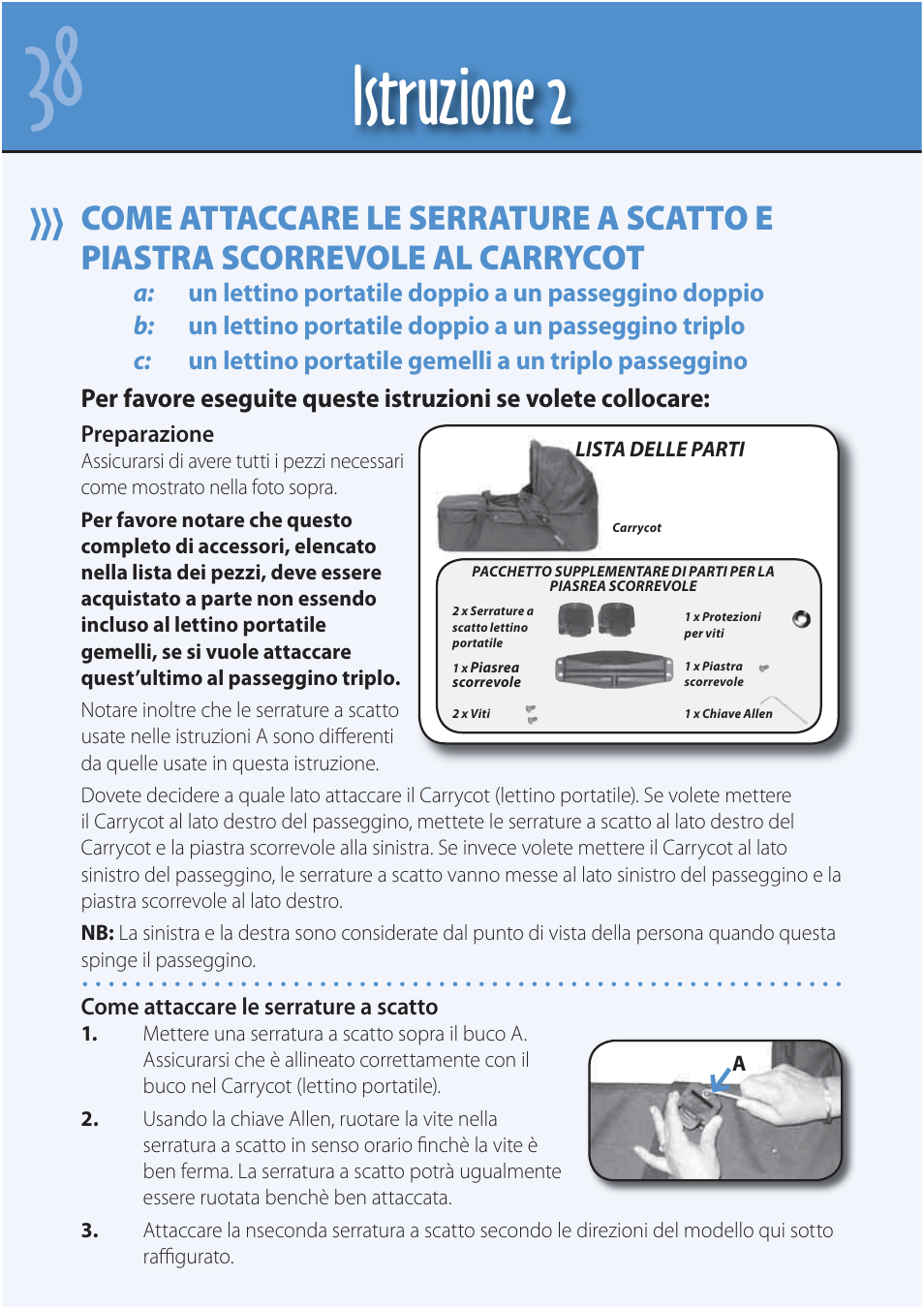 Istruzione 2 | Mountain Buggy Carrycot User Manual | Page 40 / 75