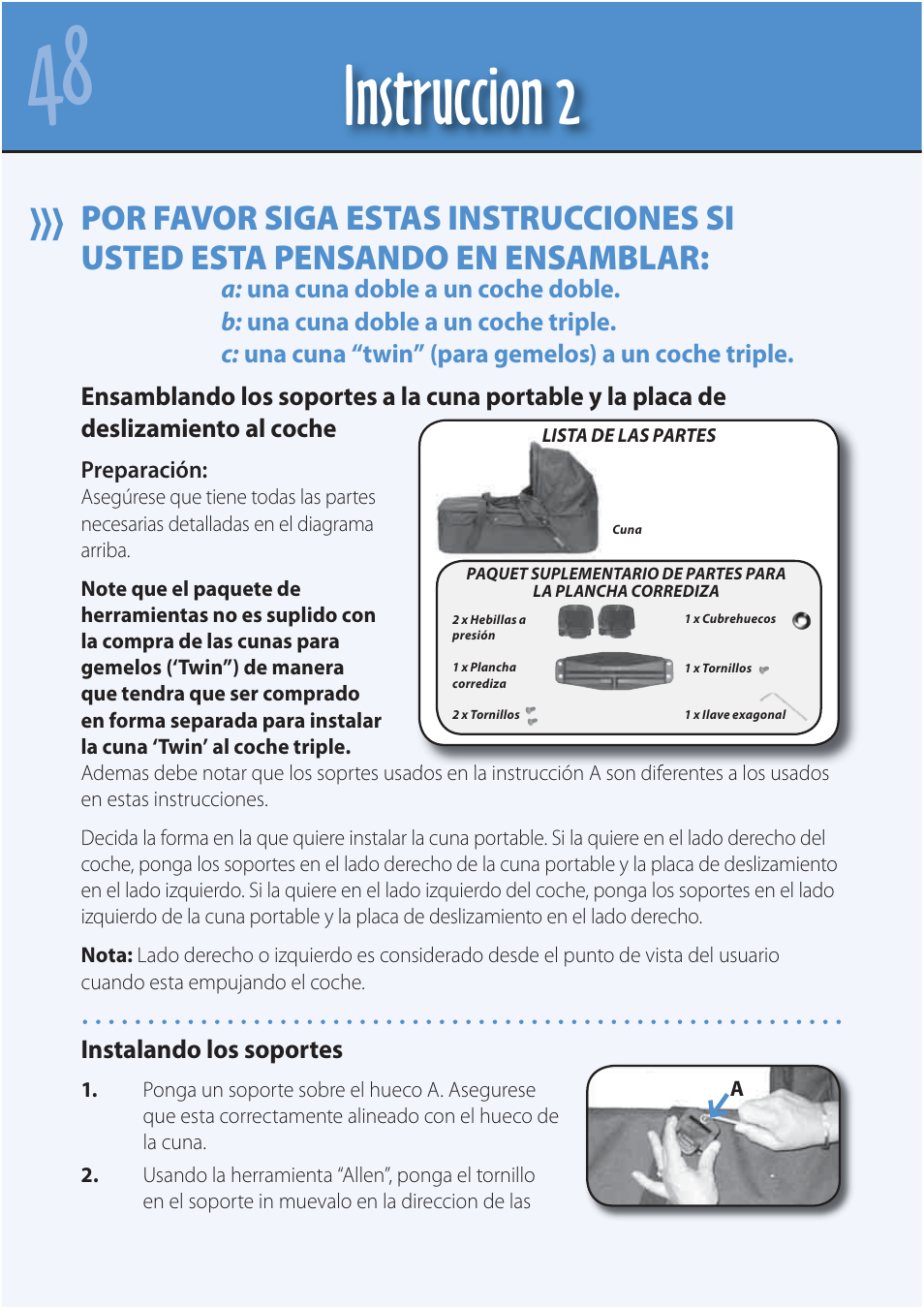 Instruccion 2 | Mountain Buggy Carrycot User Manual | Page 50 / 75