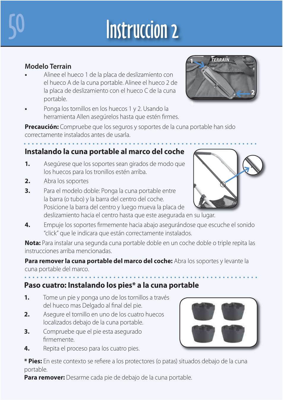 Instruccion 2 | Mountain Buggy Carrycot User Manual | Page 52 / 75