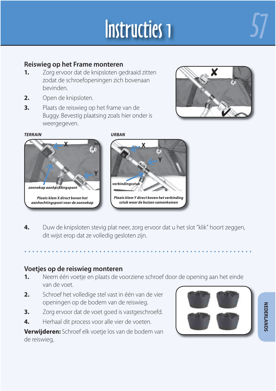 Instructies 1 | Mountain Buggy Carrycot User Manual | Page 59 / 75