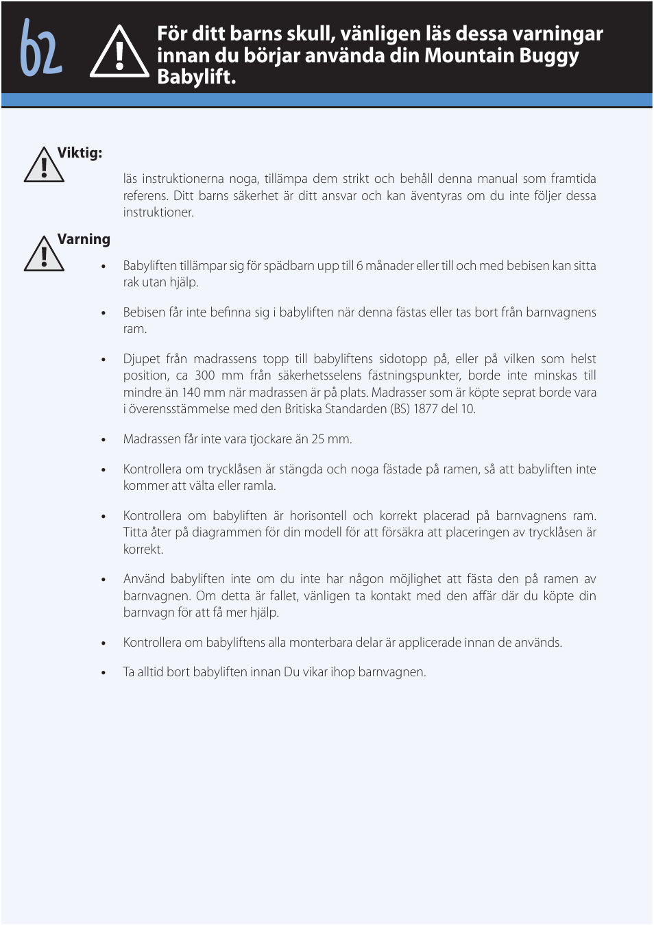 Mountain Buggy Carrycot User Manual | Page 64 / 75