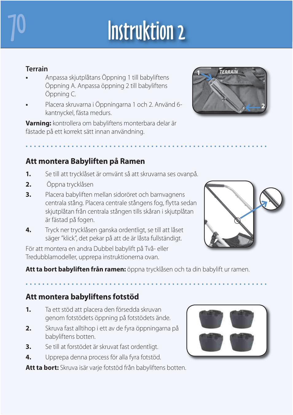 Instruktion 2 | Mountain Buggy Carrycot User Manual | Page 72 / 75