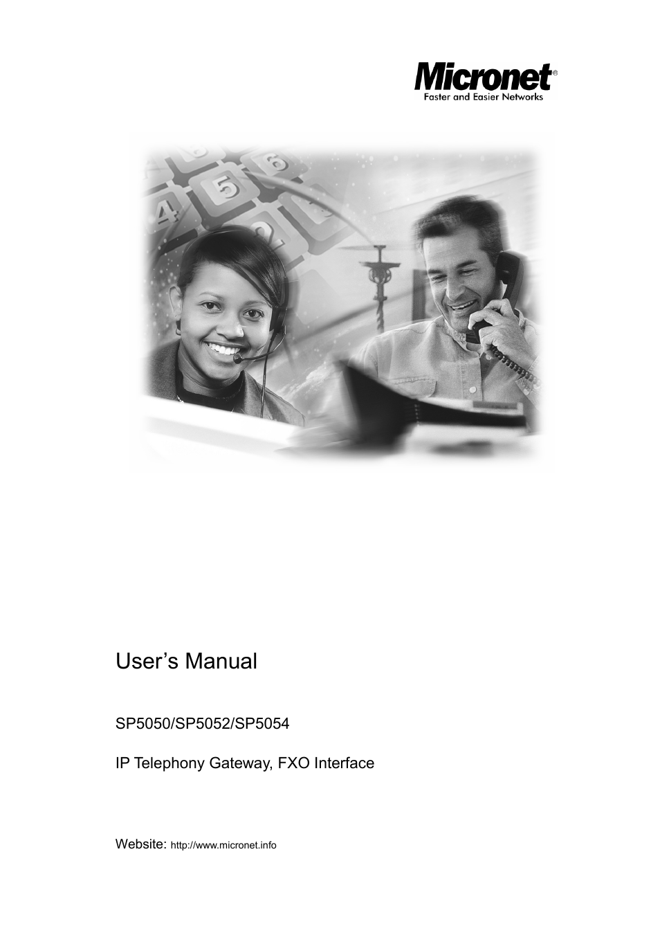 MicroNet Technology IP TELEPHONY GATEWAY SP5052 User Manual | 61 pages