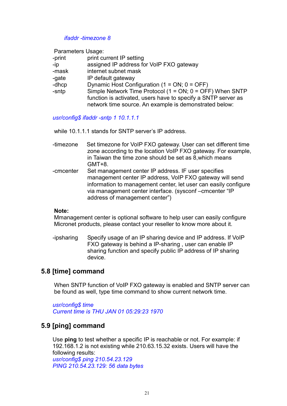 MicroNet Technology IP TELEPHONY GATEWAY SP5052 User Manual | Page 21 / 61