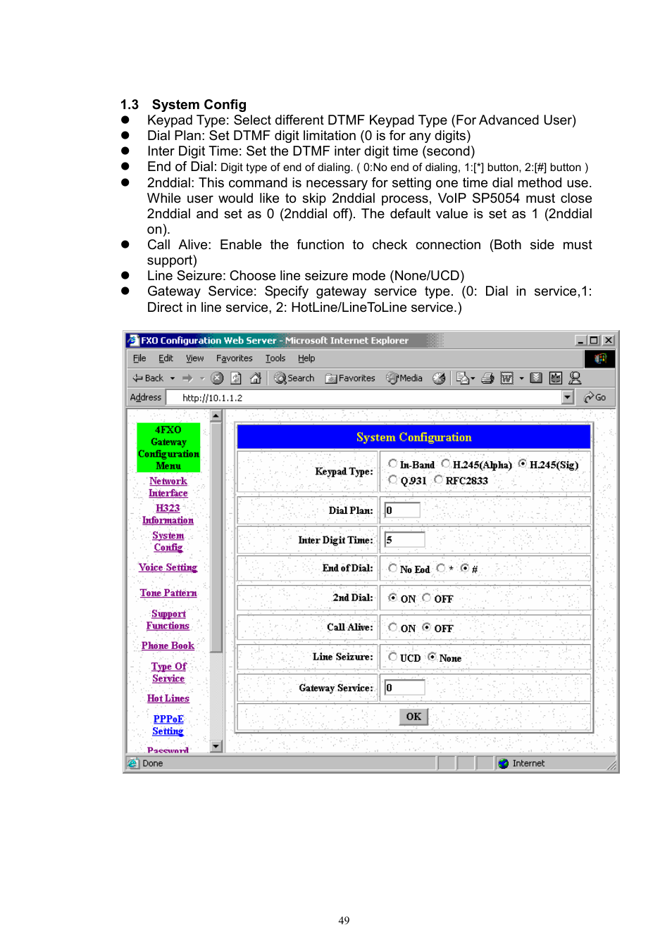 MicroNet Technology IP TELEPHONY GATEWAY SP5052 User Manual | Page 49 / 61