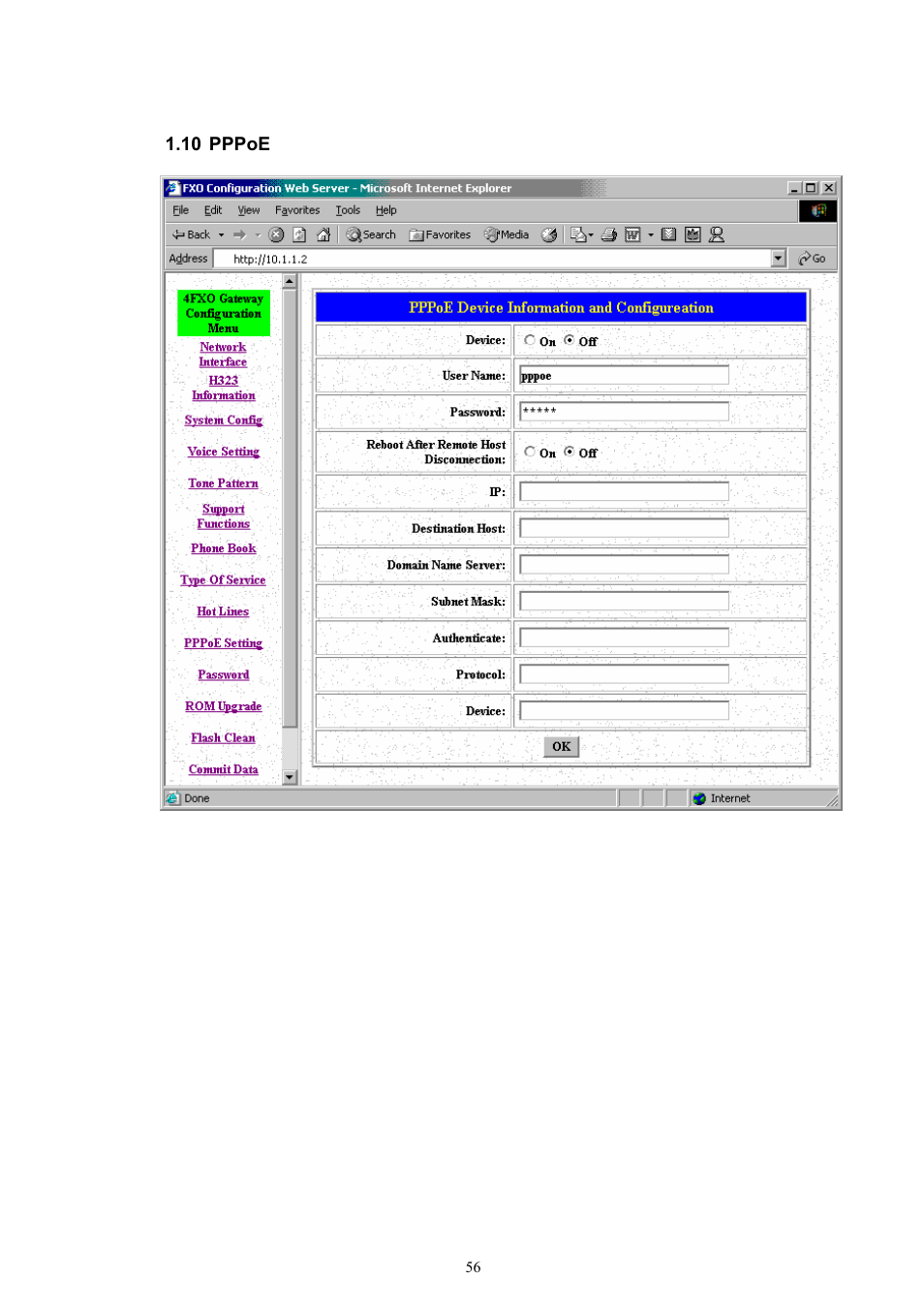 MicroNet Technology IP TELEPHONY GATEWAY SP5052 User Manual | Page 56 / 61