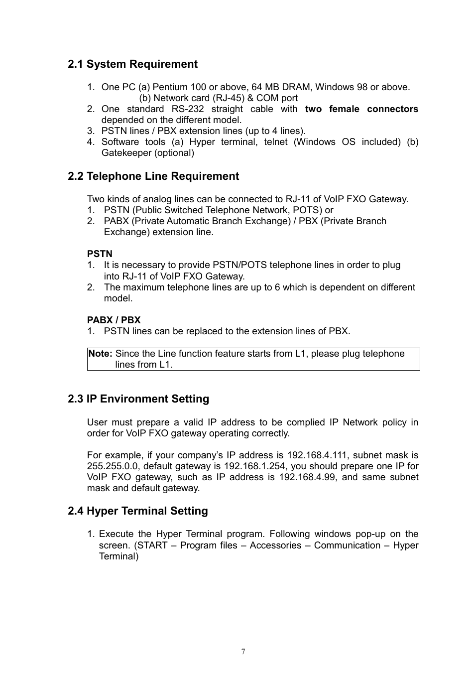 MicroNet Technology IP TELEPHONY GATEWAY SP5052 User Manual | Page 7 / 61