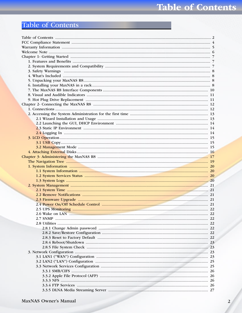MicroNet Technology MAXNAS R8 User Manual | Page 2 / 84