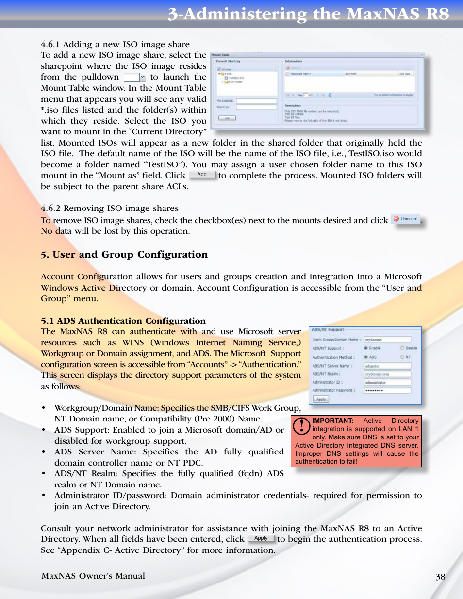 Administering the maxnas r8 | MicroNet Technology MAXNAS R8 User Manual | Page 38 / 84