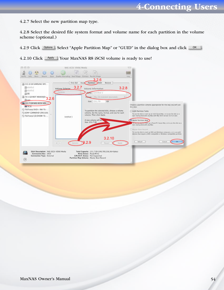 Connecting users | MicroNet Technology MAXNAS R8 User Manual | Page 54 / 84