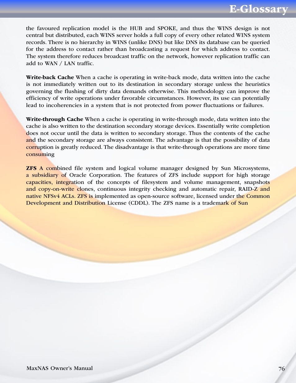 E-glossary | MicroNet Technology MAXNAS R8 User Manual | Page 76 / 84