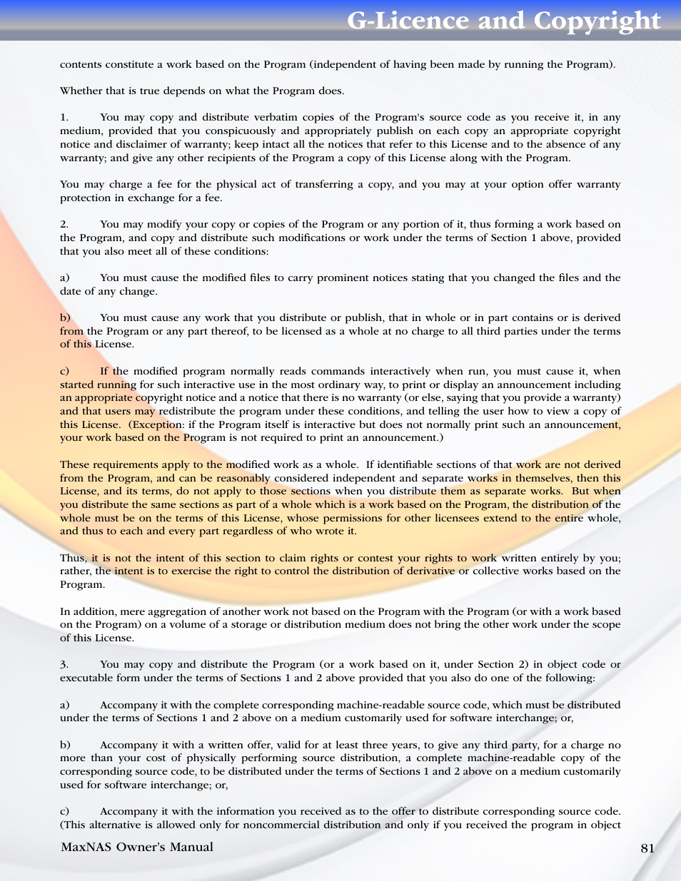 G-licence and copyright | MicroNet Technology MAXNAS R8 User Manual | Page 81 / 84