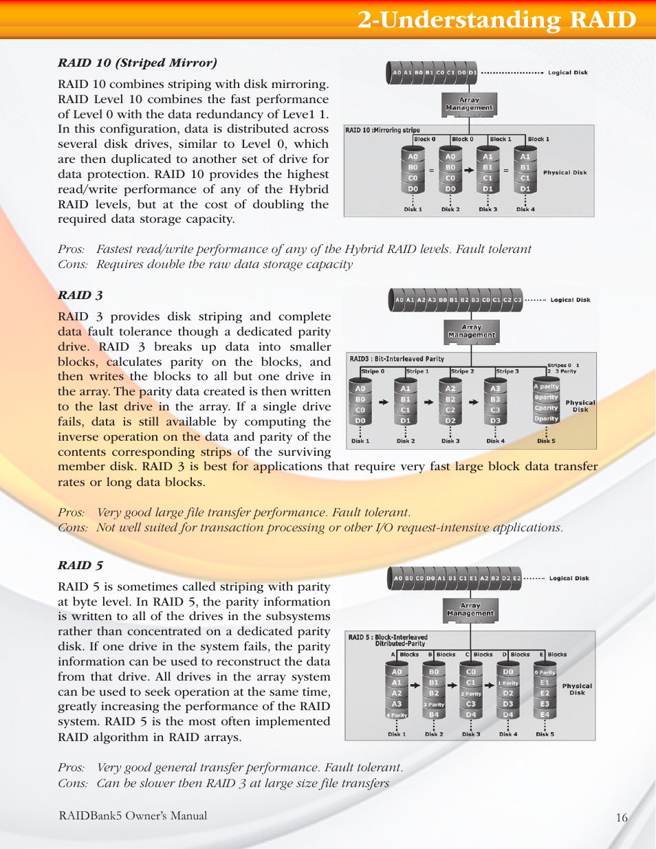 Understanding raid | MicroNet Technology RAIDBANK 5 User Manual | Page 16 / 48