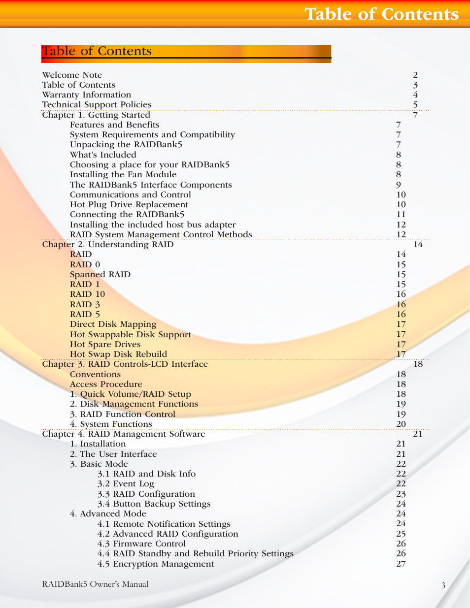 MicroNet Technology RAIDBANK 5 User Manual | Page 3 / 48
