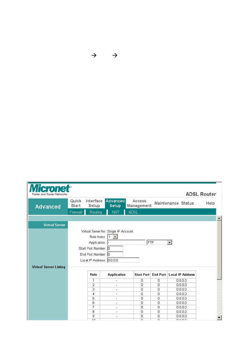 Virtual server | MicroNet Technology SP3367A User Manual | Page 40 / 70