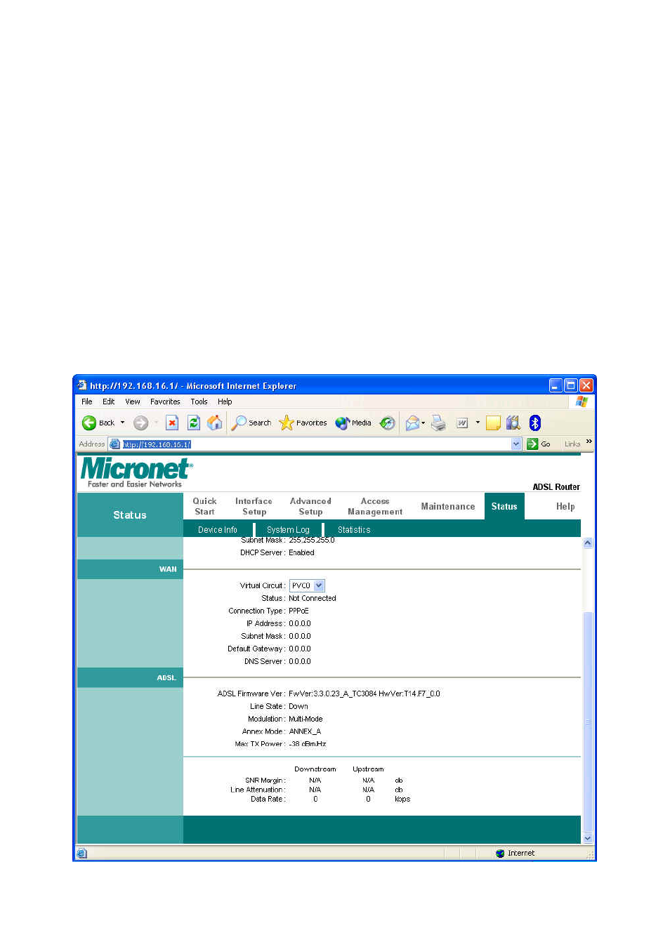 7 status, 1 device info | MicroNet Technology SP3367A User Manual | Page 53 / 70