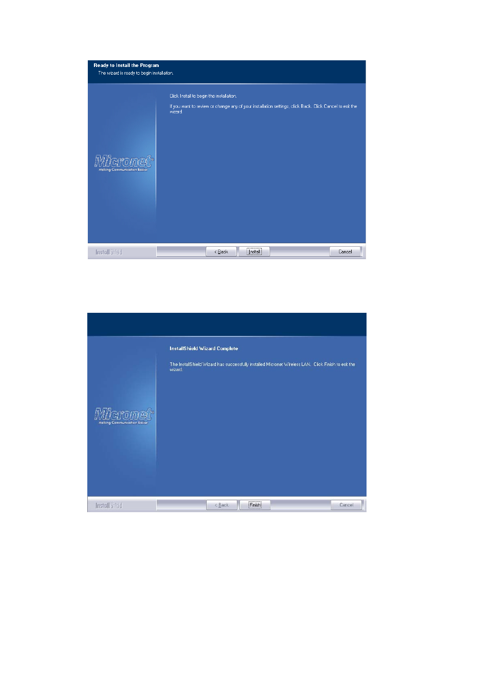 2 operating configuration utility | MicroNet Technology SP907NL User Manual | Page 10 / 51