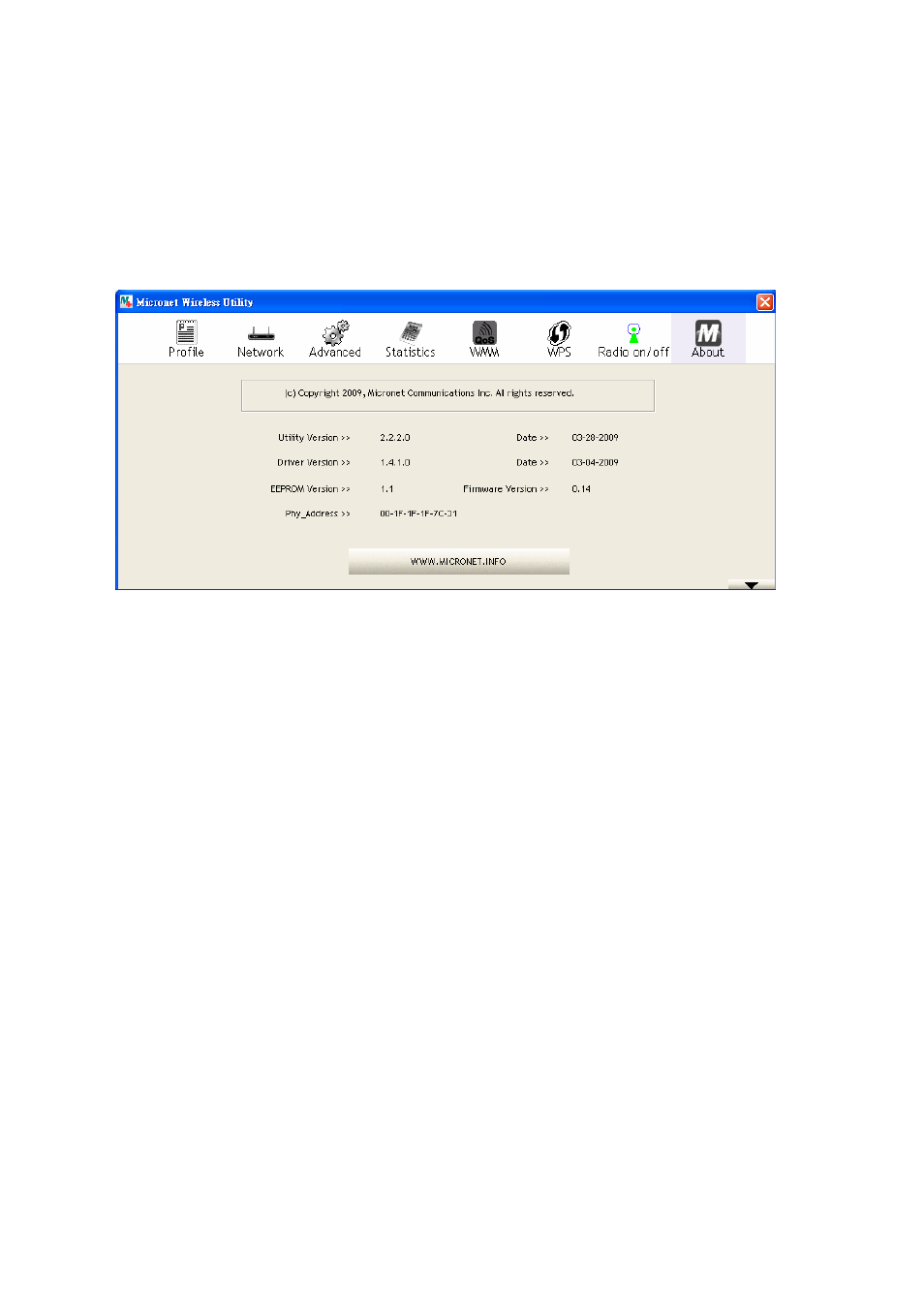 11 about | MicroNet Technology SP907NL User Manual | Page 35 / 51
