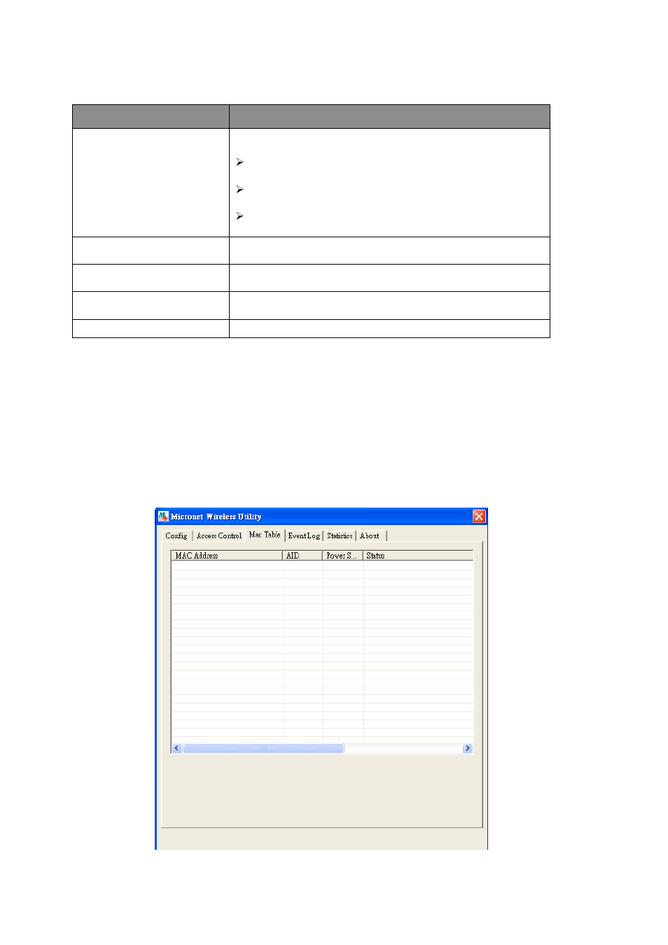 4 mac table | MicroNet Technology SP907NL User Manual | Page 42 / 51