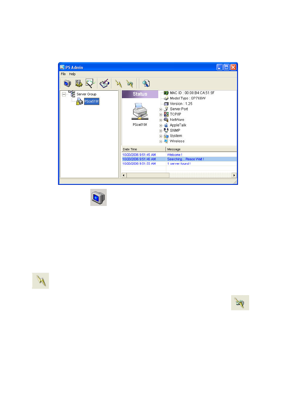 3 status of print server | MicroNet Technology SP766W User Manual | Page 58 / 137