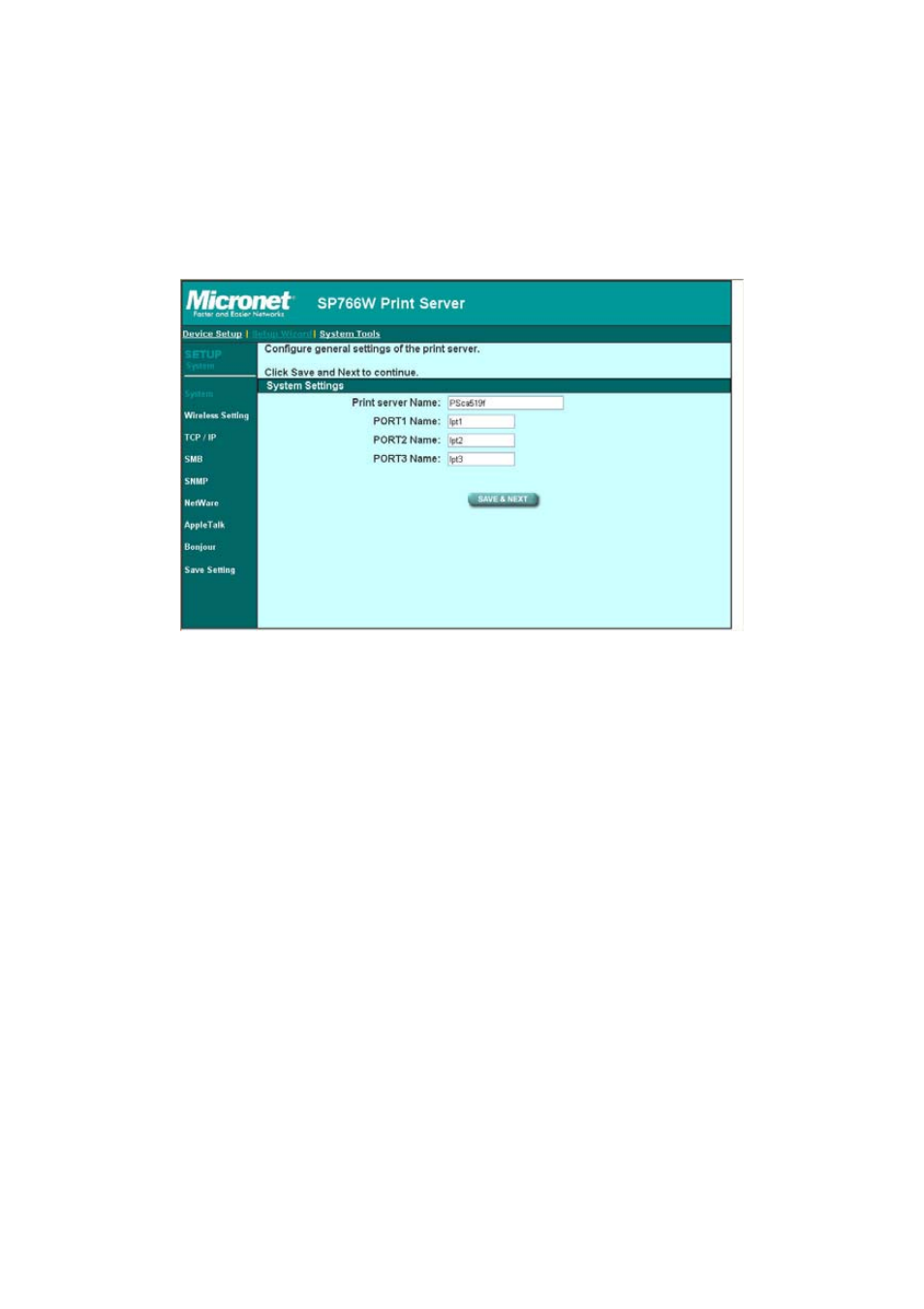 4 setup wizard, 1 system | MicroNet Technology SP766W User Manual | Page 87 / 137