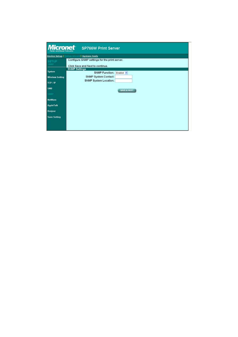 5 snmp | MicroNet Technology SP766W User Manual | Page 98 / 137