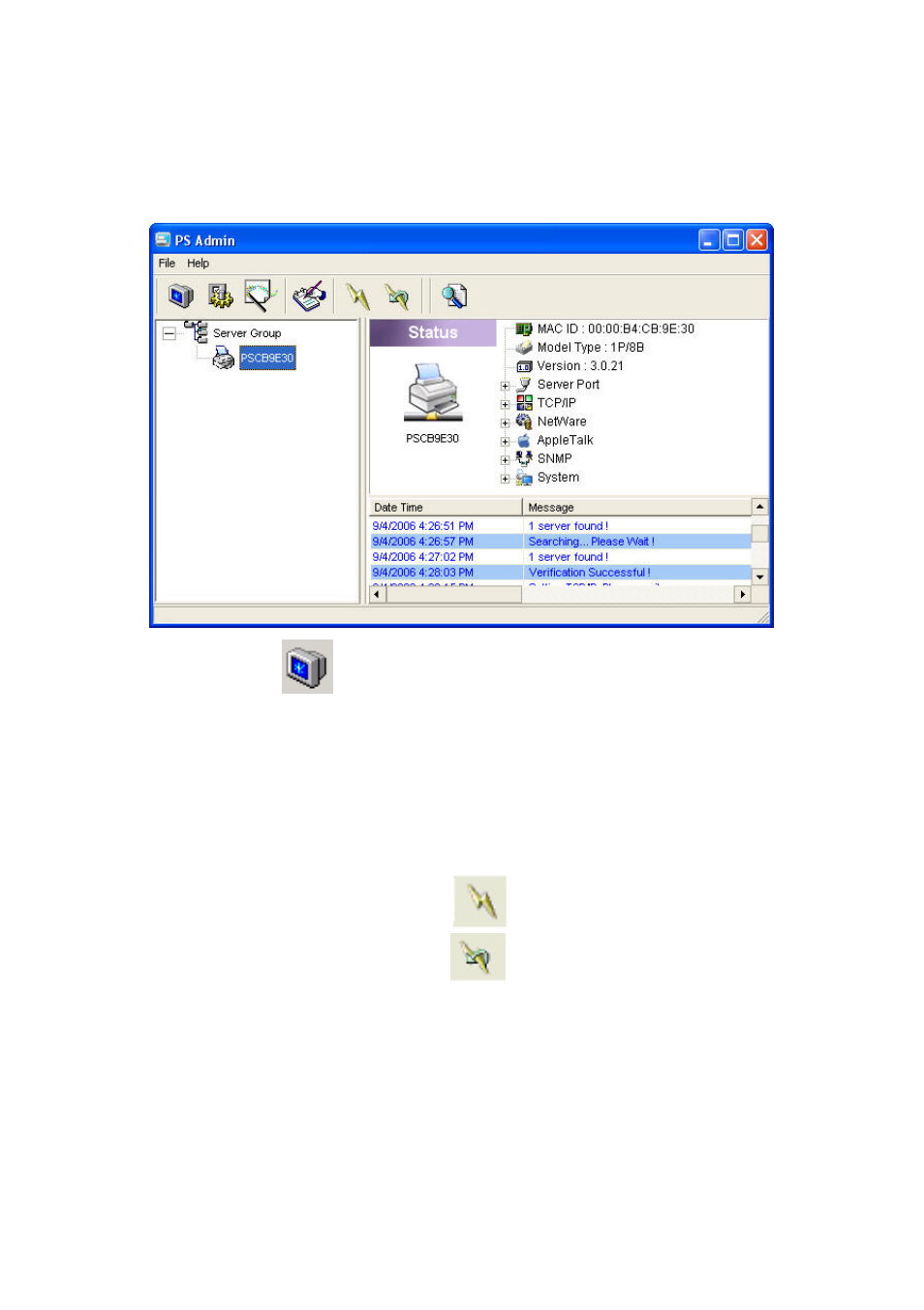 3 status of print server | MicroNet Technology SP755D User Manual | Page 55 / 99