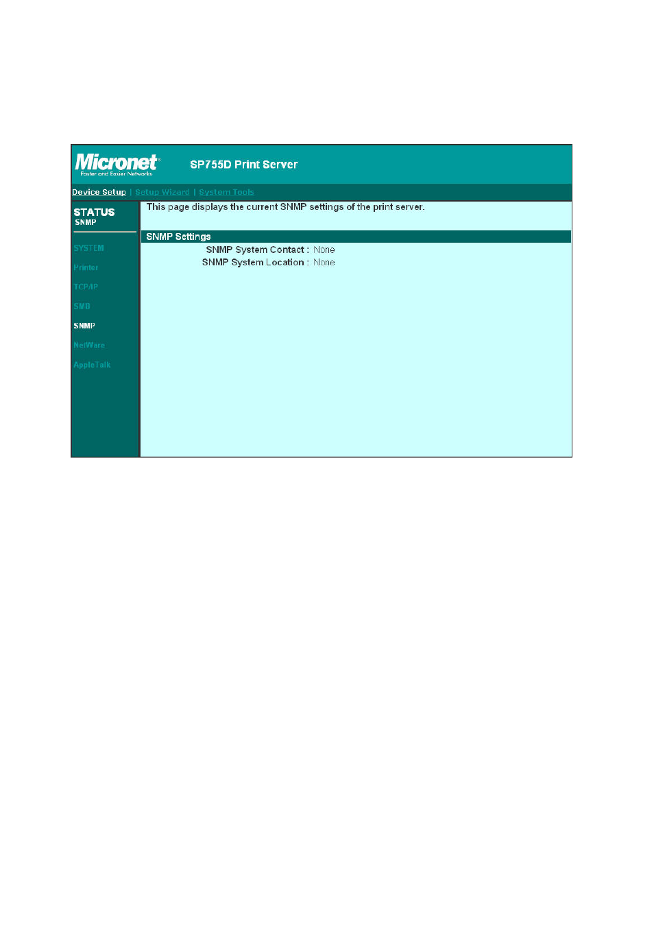 5 snmp | MicroNet Technology SP755D User Manual | Page 75 / 99