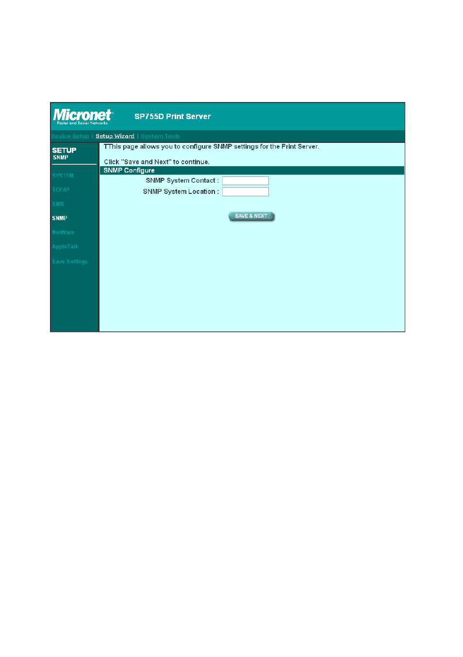 4 snmp | MicroNet Technology SP755D User Manual | Page 82 / 99